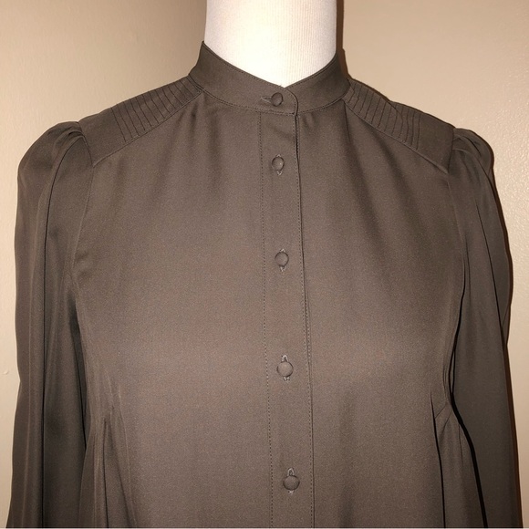 Alexander Wang 100% Silk Button Up Long Sleeve Blouse,Size-6 - Picture 4 of 11